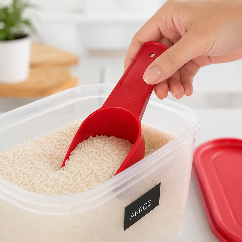 Pá Para Cereais Caipirérrima Tupperware Grão Ração Açúcar Arroz Pegador de Cereais Colher Medidora