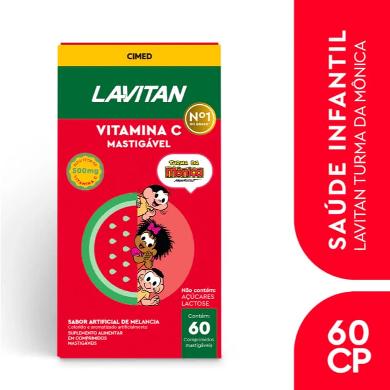 Vitamina C Lavitan Kids 60 Comprimidos – Sabor Melancia