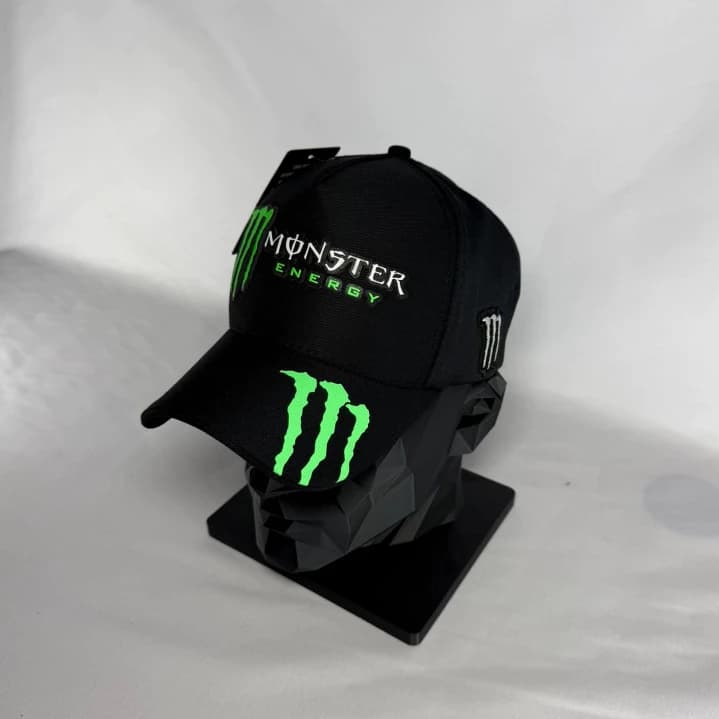 Boné  Masculino  Monster Energy  Silk Relevo Aba Curva