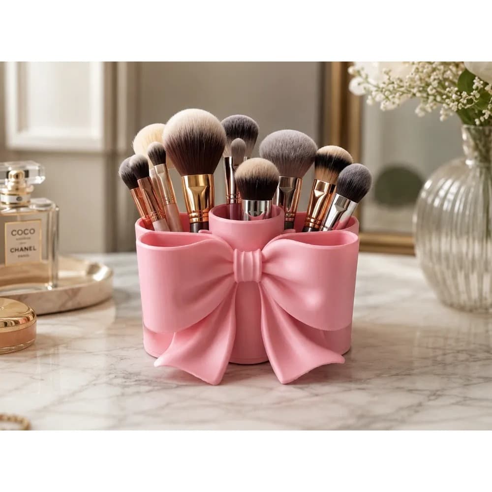 Porta Pincéis Lápis Chic Glamurosa Laço gigante Fashion Organizador