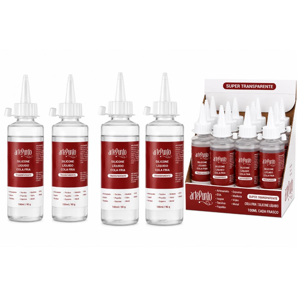 Cola de Silicone Liquido  60ml - 250ml - Artesanato Cola Fria