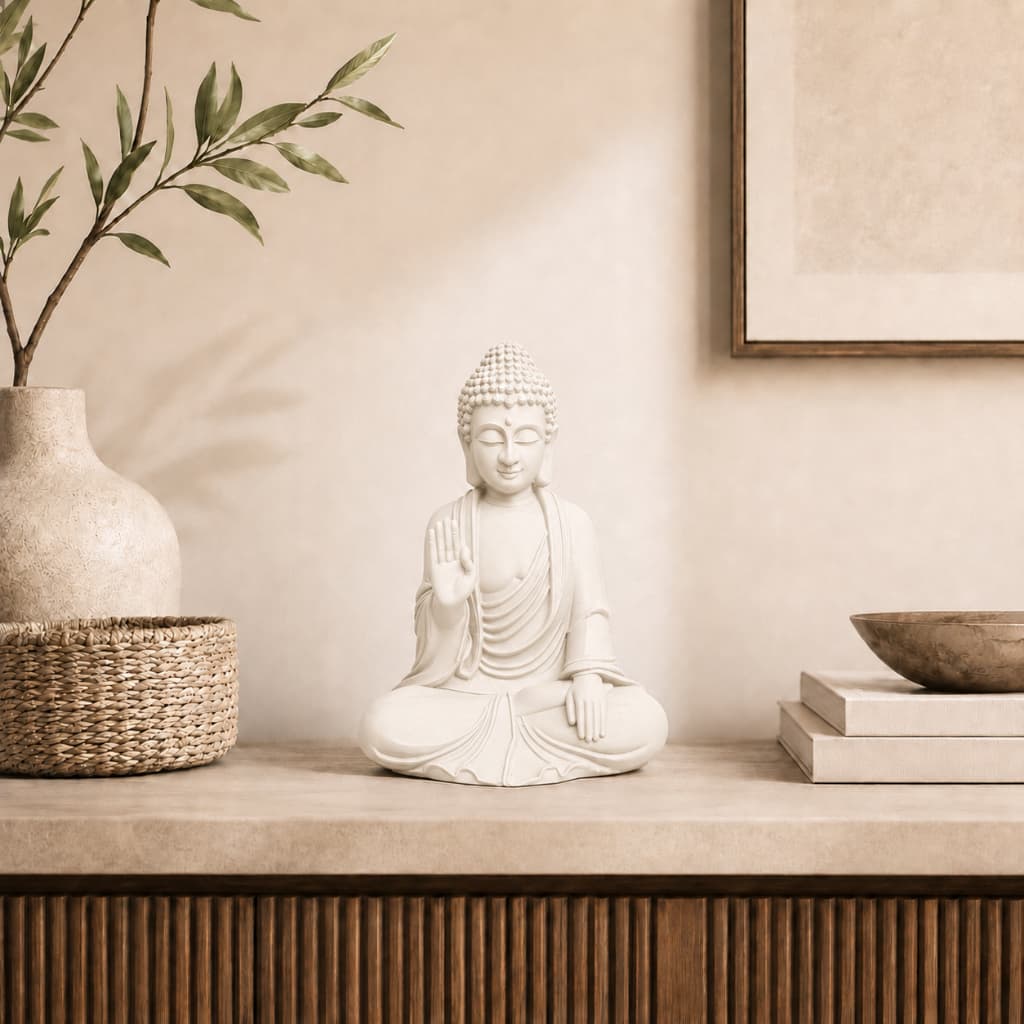 Decoração Estátua Buda Decorativo Zen Minimalista Jardim Meditação Feng Shui Casa 15CM e 25cm
