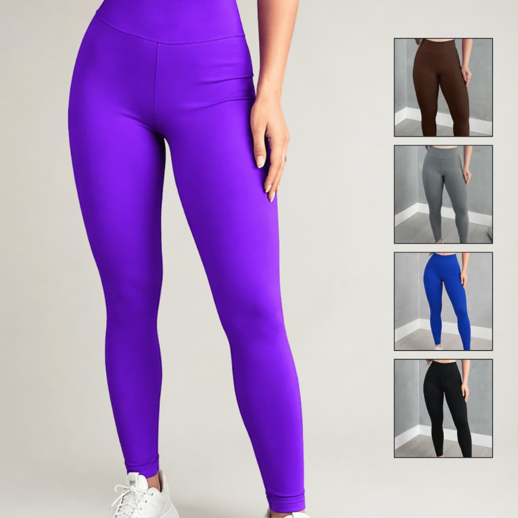 Calça Legging Fitness Academia Cintura Alta Compressão Zero Transparência Premium Esporte Treino