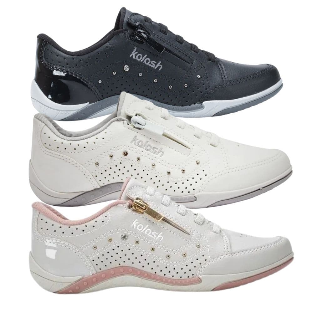 Tênis Feminino Kolosh C1299 Calce Fácil Palmilha Gel Confortável Casual C1299