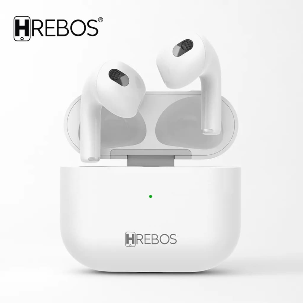 Fone Bluetooth Hrebos HPods Pro HS-504 EB-211 Sem Fio Touch HD Microfone Base Carregadora Android iPhone