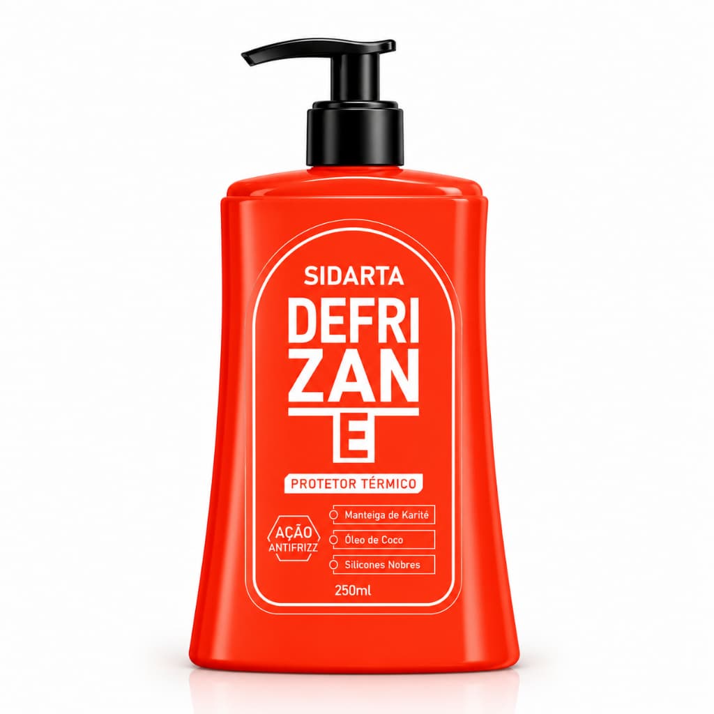 01 = Defrizante (B) Protetor Térmico Capilar 20 benefícios - Sidarta cosméticos 250ml =
