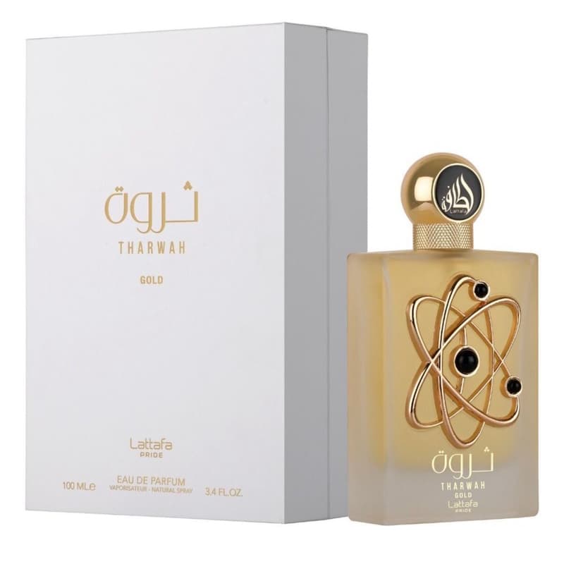 Perfume Árabe Femenino LATTAFA THARWAH GOLD 100 ML Original com Selo e NF
