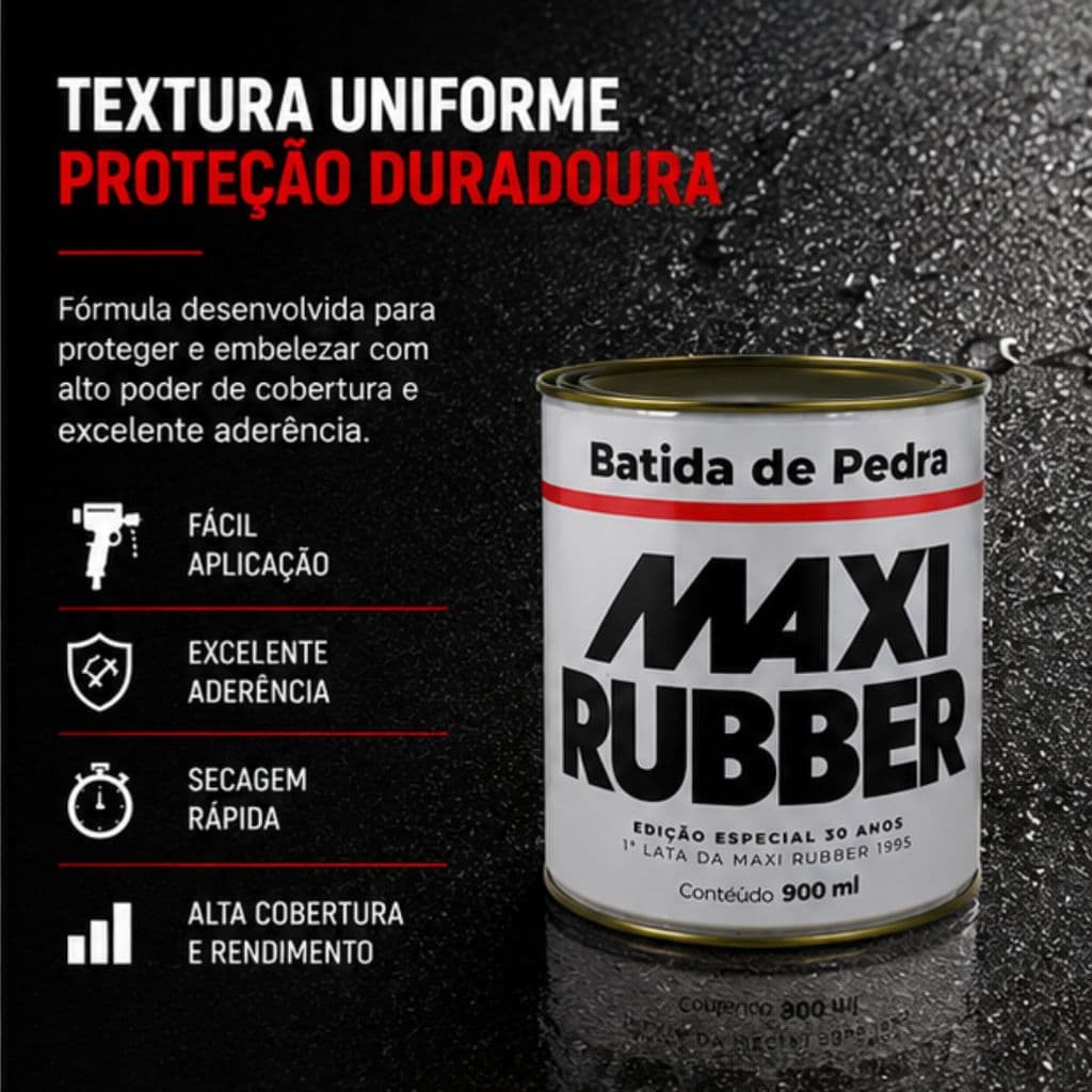 Batida De Pedra Preto Maxi Rubber 900ml Pronta Entrega