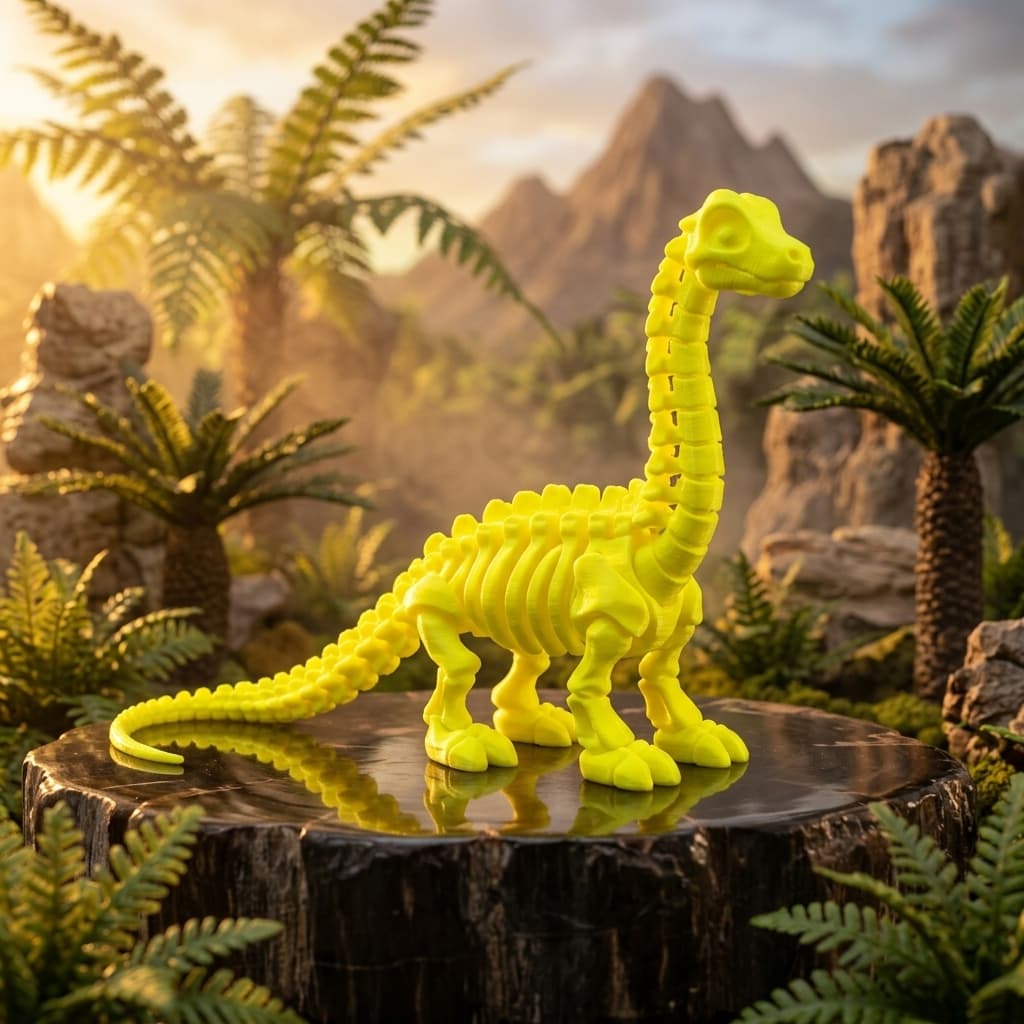 Dinossauro Diplodoco Impresso em 3D – Brinquedo Decorativo Colecionável Presente Criativo