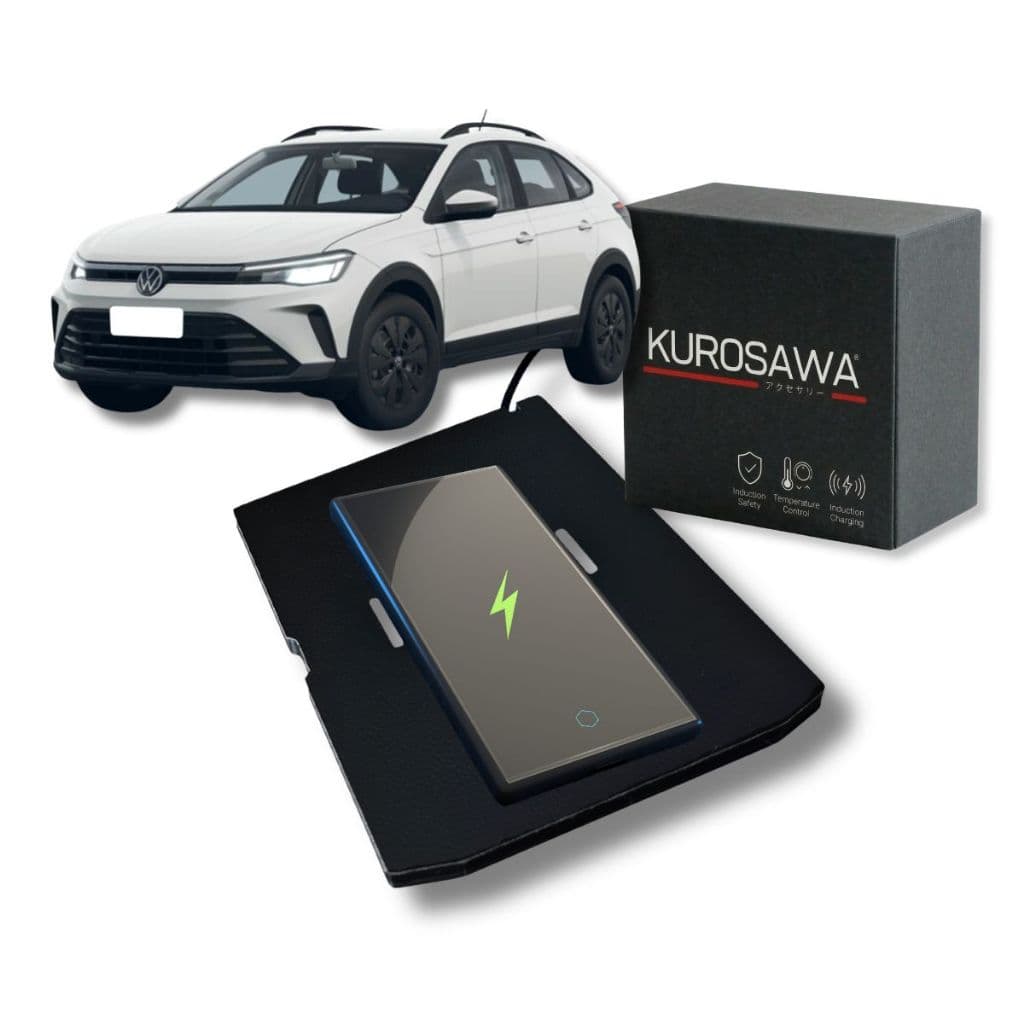 Carregador por Indução Automotivo VW Nivus 17.2w Sem fio, Encaixe Perfeito.
