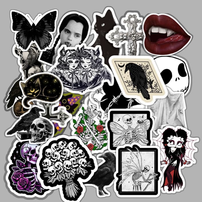 Kit Adesivos Variados - Gotic Style Para Decoração de Scrapbooking/Material de Papelaria/Bullet