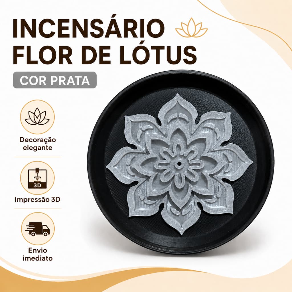 Incensario Vareta Redondo Flor de Lotus