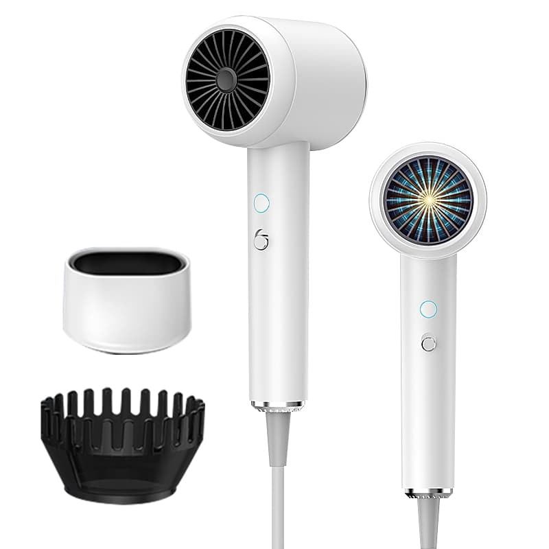 Secador de Cabelo Profissional com Difusor e Concentrador 220V 127V 2000W Ions Secagem Rapida Liso Cachos Salon Brilho