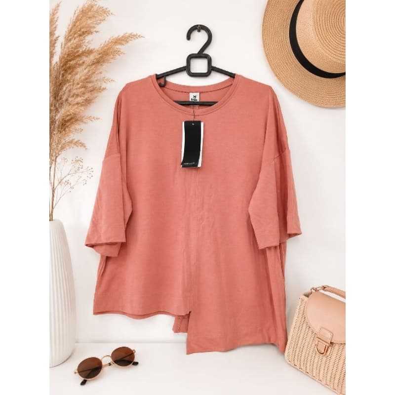 Blusa Feminina Hering Rosé Manga Curta 100% Viscose Tamanho P