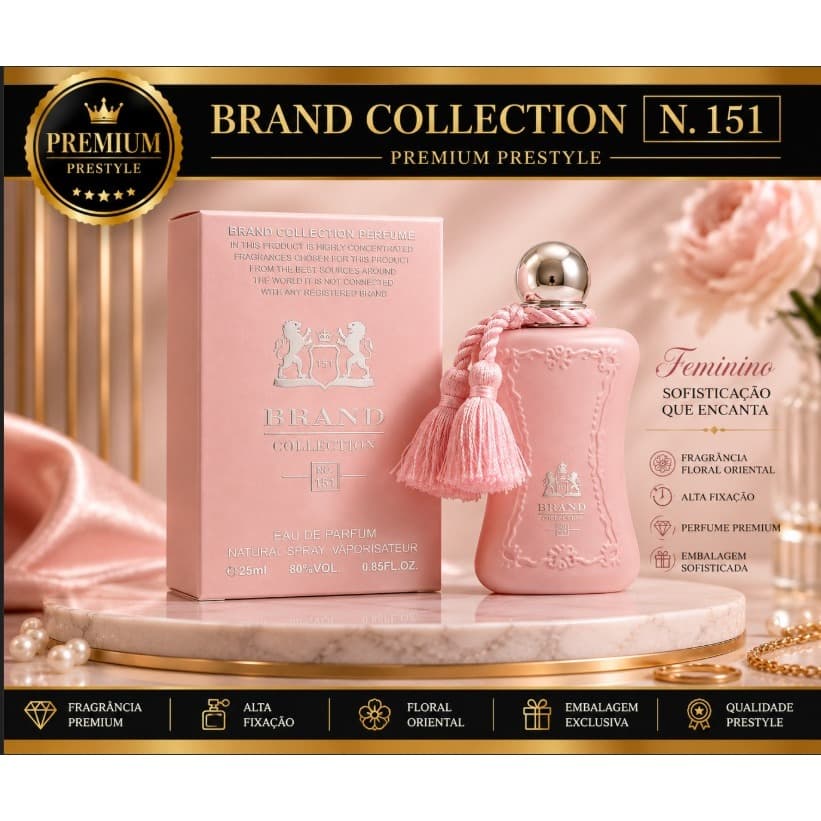 Perfume Feminino Brand Collection 151 - 25ml Eau de Parfum Premium Alta Fixação com muita  Elegância