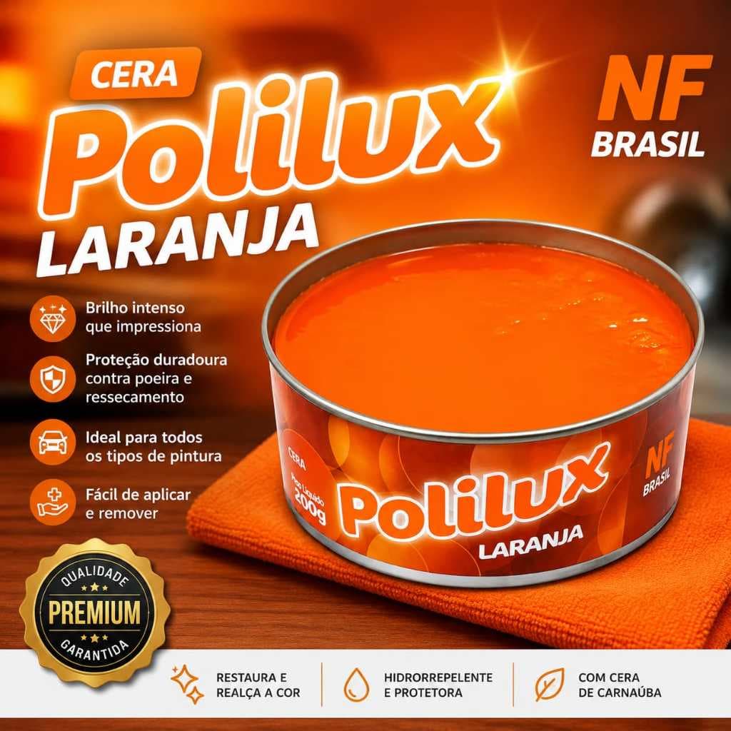 Cera Em Pasta Para Móveis De Madeira Polilux (laranja)