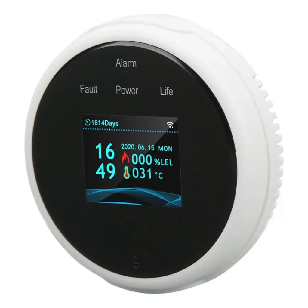 Detector Inteligente De Vazamento De Gás WiFi Smart Life Alarme LCD App