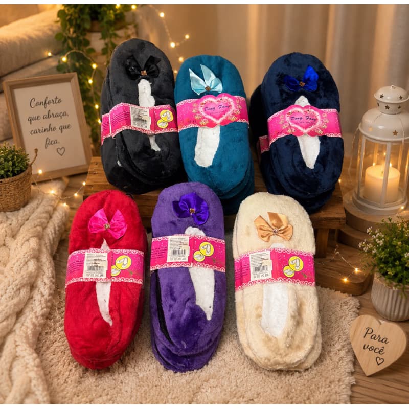 PANTUFA SAPATILHA PELUCIADA FORRADA 36-41