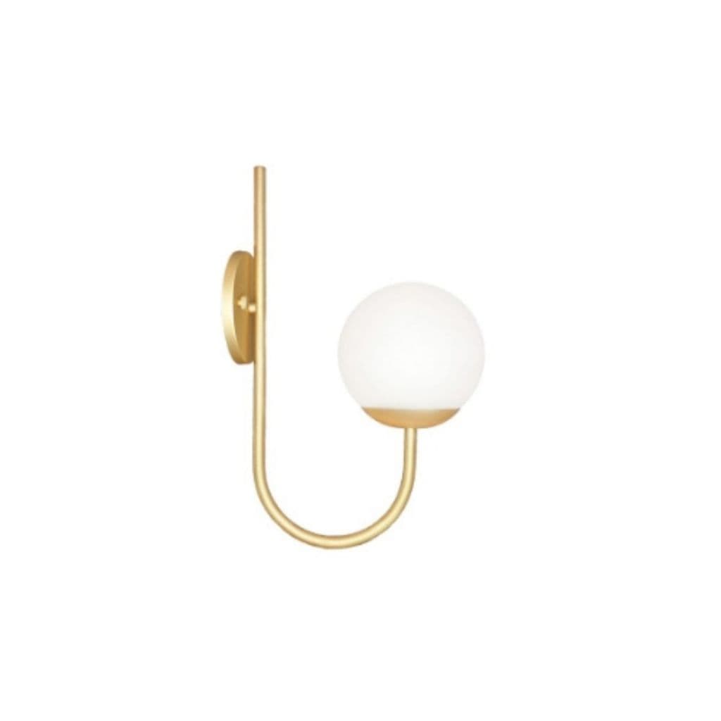 Arandela Bola Parede Led Globo J Para Quarto Corredor Escada Cor Dourado