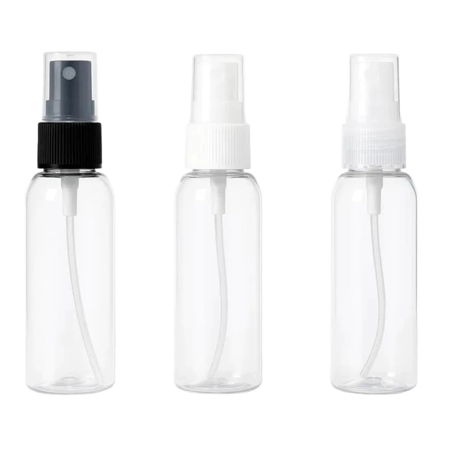 10 Frascos Pet 60 Ml Cilíndrico Válvula Spray Para Perfumes