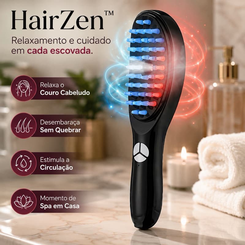 Pente Massageador Laser 4 em 1 - Tratamento Capilar