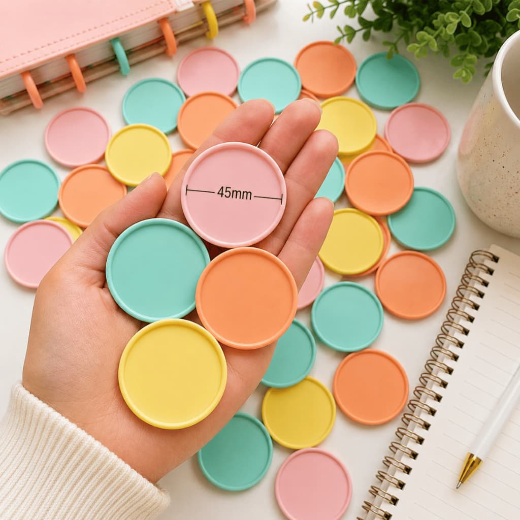 Kit 12 Discos GG 45mm de Caderno Infinito Sistema Inteligente Amor Infinito Cadernos - Liso