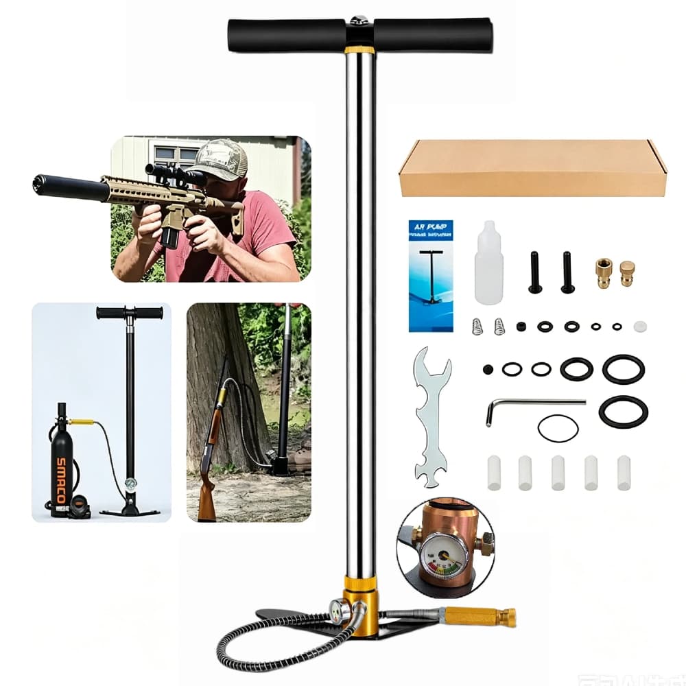 Bomba PCP Manual de 3 Estágios Alta Pressão 4500PSI 310bar - Filtro de Água e Óleo Incluso Kit Acessórios