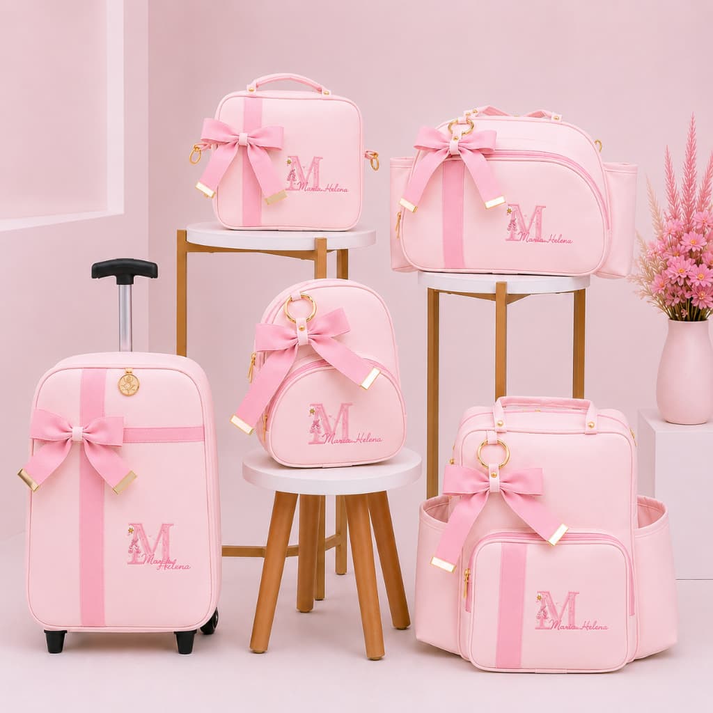 Bolsa Maternidade Jardim Encantado Personalizada com Nome do Bebê