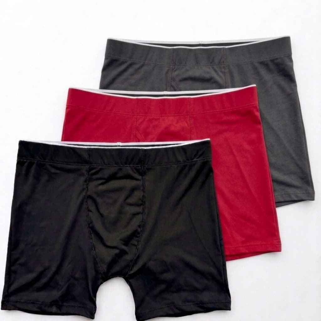 Kit 3 Cuecas Box Masculina Confortável Juvenil Plus Size Coecas Boxer Lisas antialérgicas microfibra