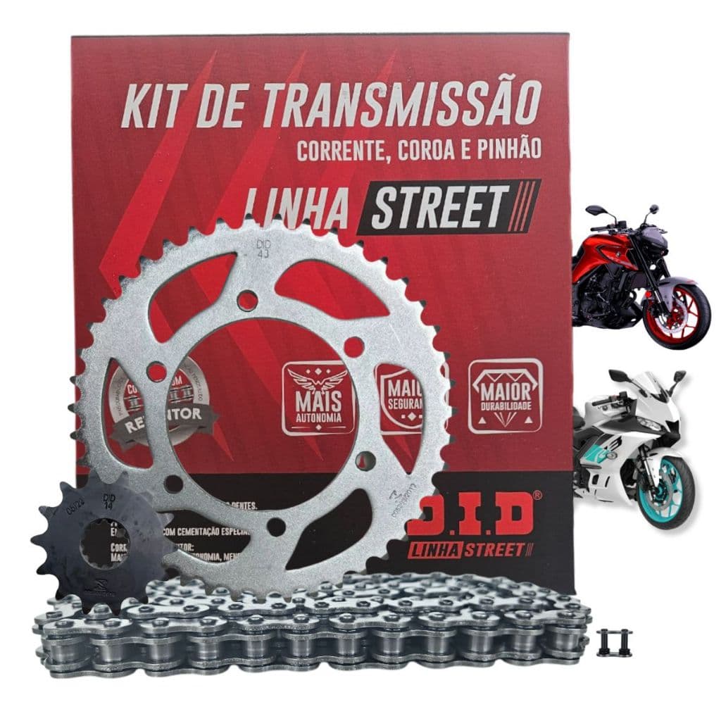 Kit Relação Yamaha MT 03 2016 a 2026 / R3 2015 a 2025 Original DID Com Retentor