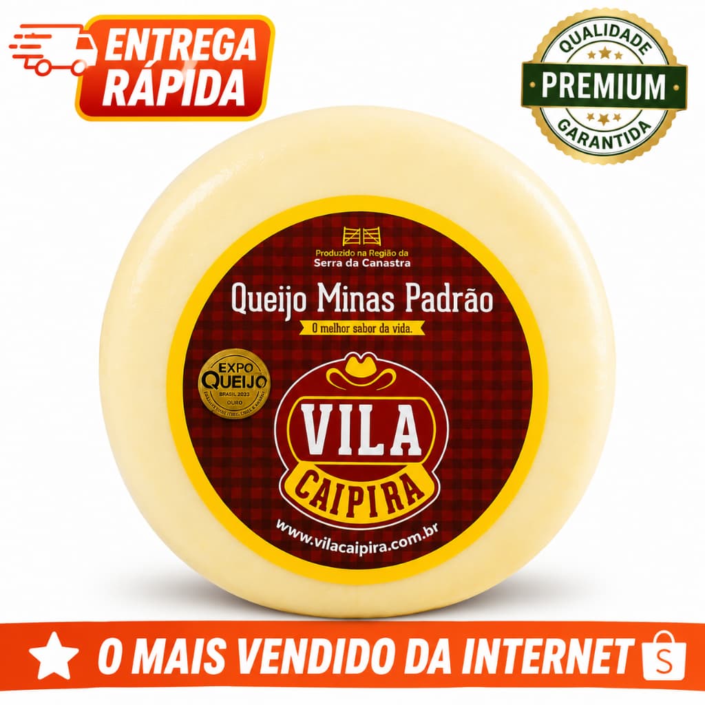 Queijo Minas Padrão da Serra da Canastra Expo Queijo Ouro Vila Caipira 680g