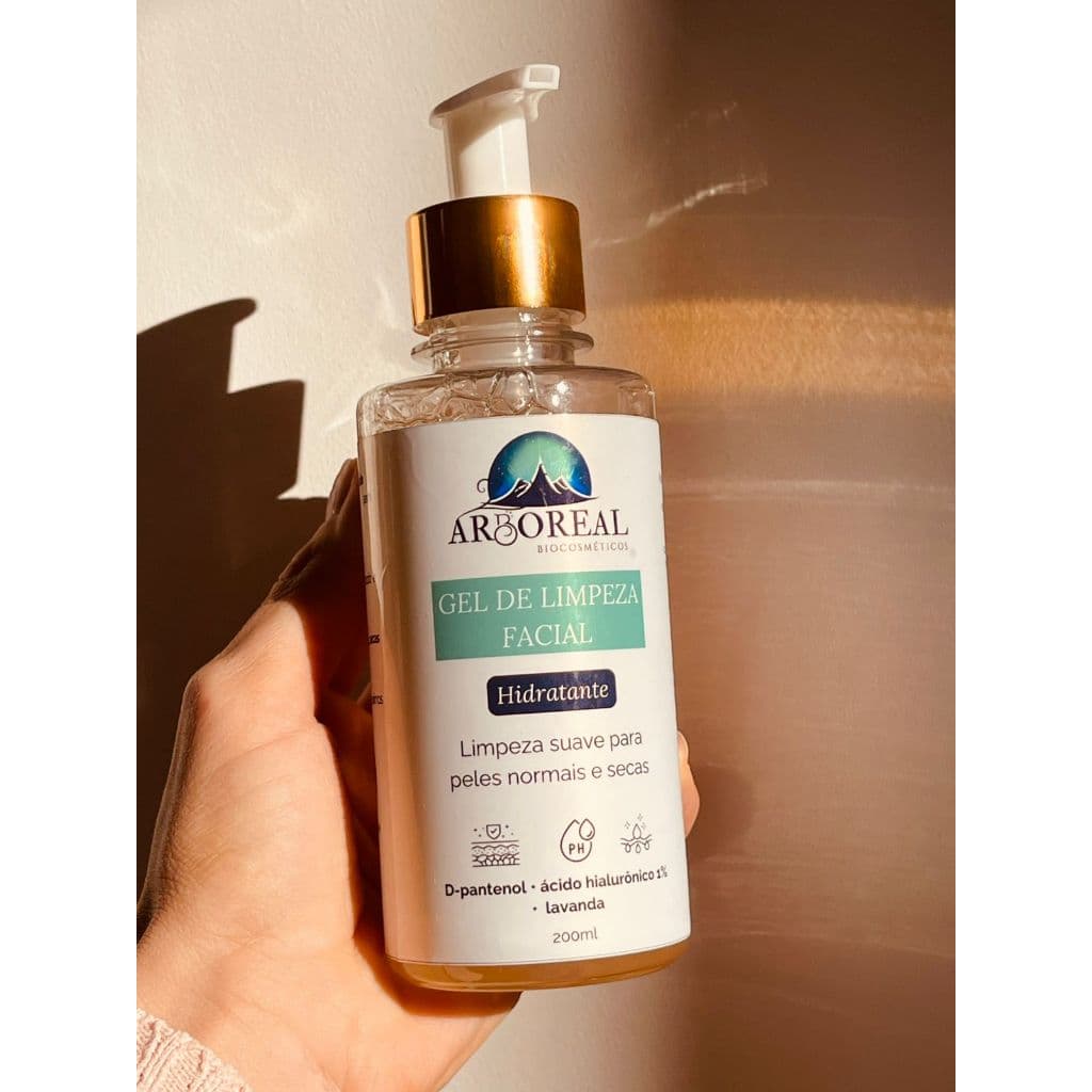 Gel de Limpeza Facial Hidratante com Calêndula, Ácido Hialurônico e Pantenol | Limpeza Suave para Peles Normais e Secas