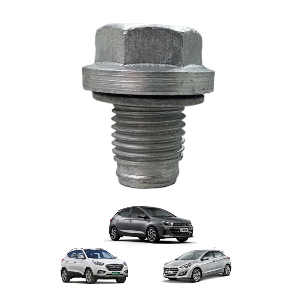 Bujão Cárter Hyundai HB20 i30 ix35 Tucson Com Arruela Fixa Rosca M14x1,5