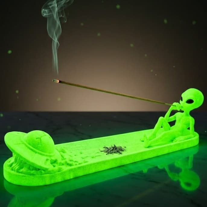 Porta Incenso ET Divertido Decorativo | Suporte Criativo Incensário com Design Alienígena Relaxante