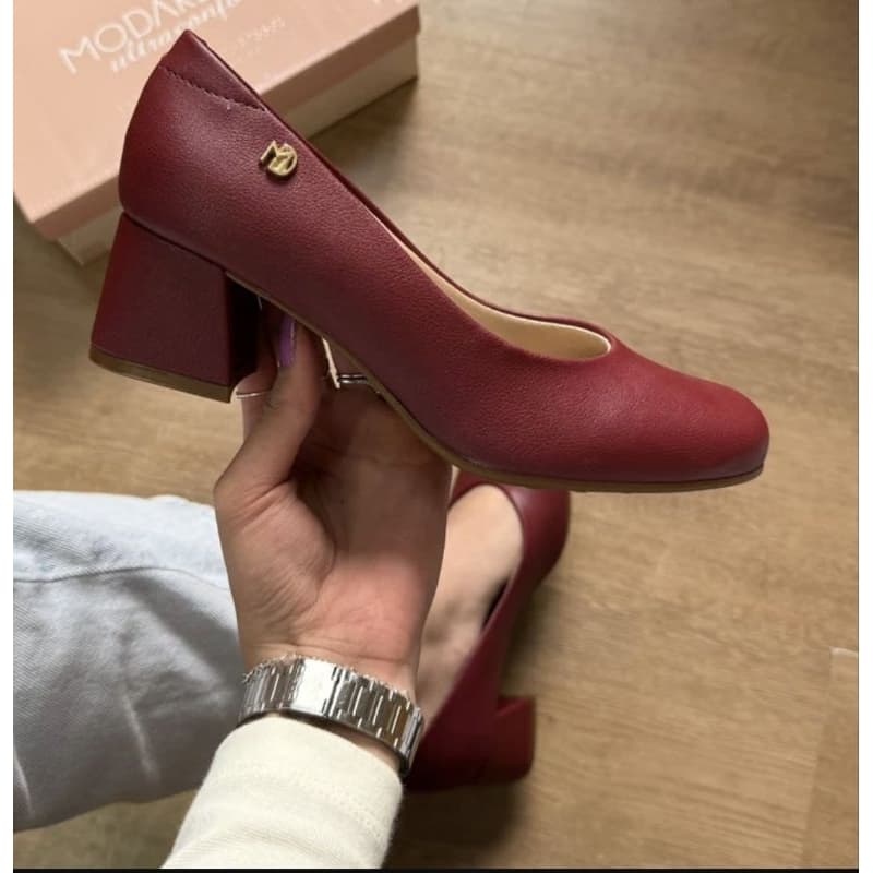 Sapato Scarpin Modare Ortopédico Salto bloco baixo  Palmilha Conforto anatômico Massageador  Original Lançamento