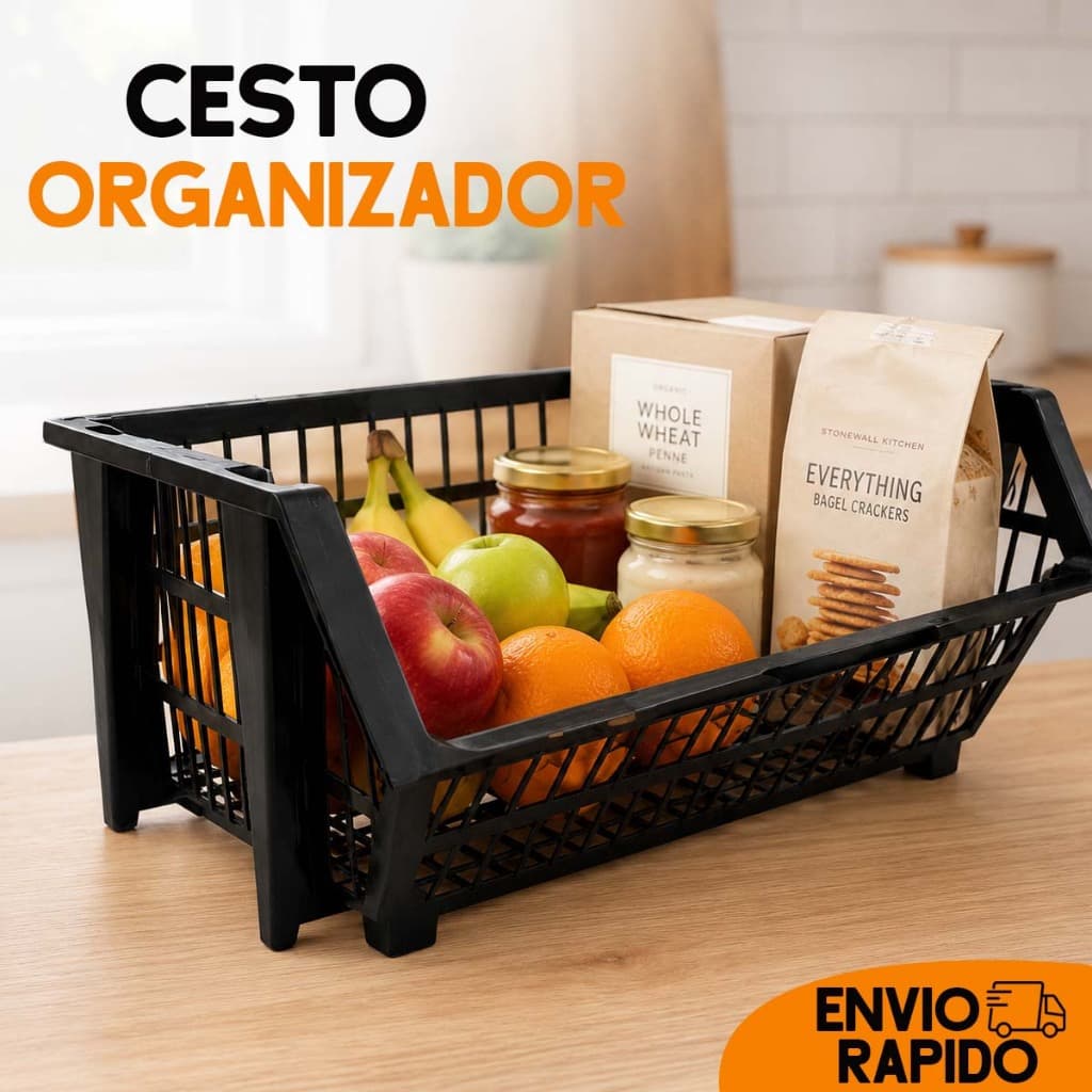 Cesto Organizador Multiuso de Plástico Para armazenamento Alimentos Fruteira Caixa Envio Rapido!