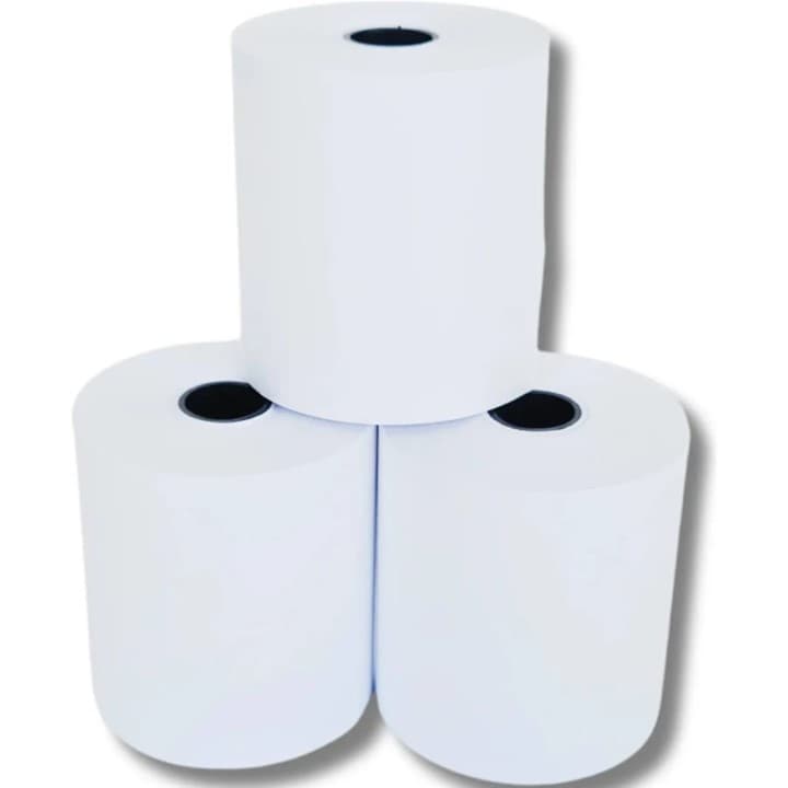 Bobina para calculadora branca 57x30 mt - Kit c/5 bobinas
