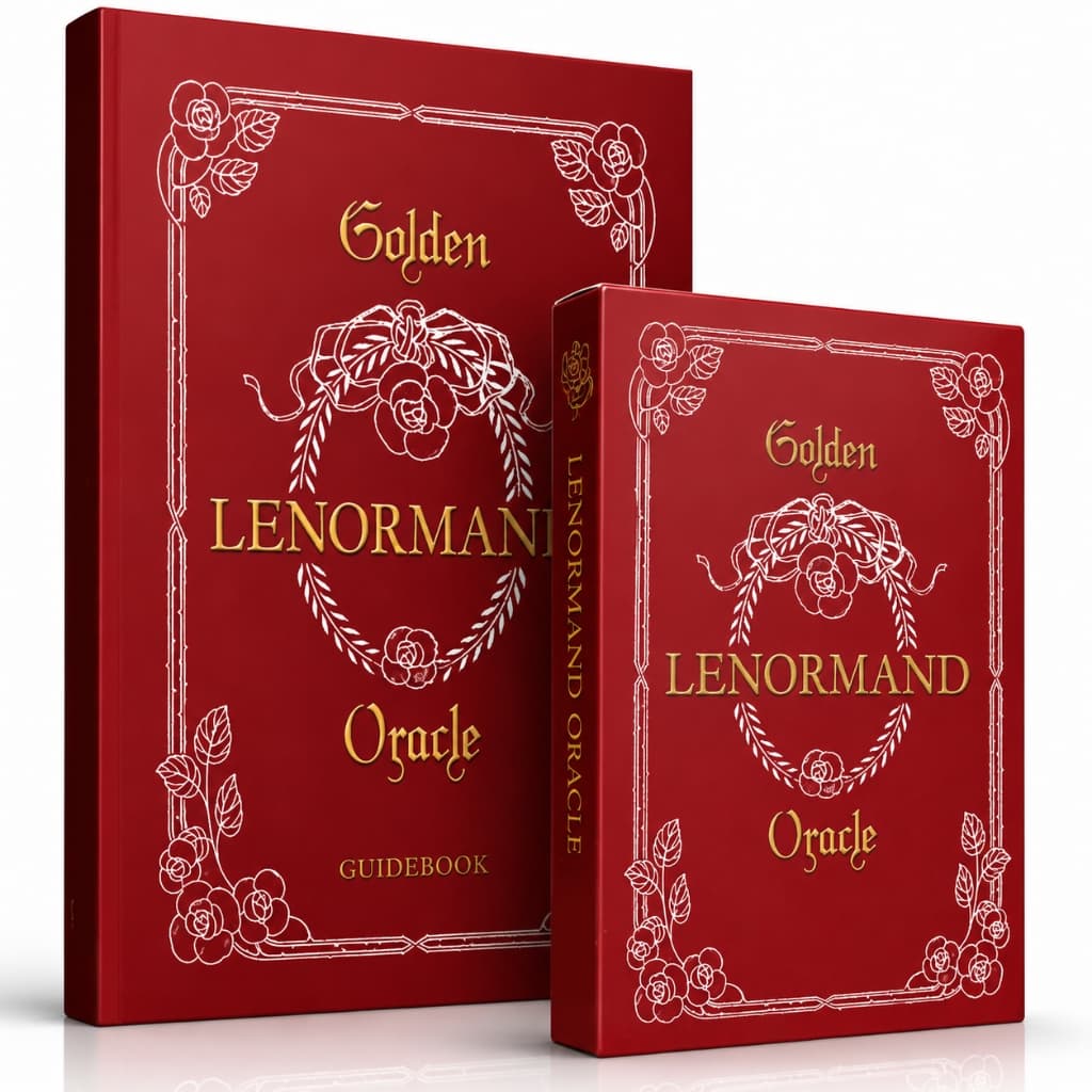 Tarô Golden Lenormand Dourado Baralho e Oráculo + Livro em Português