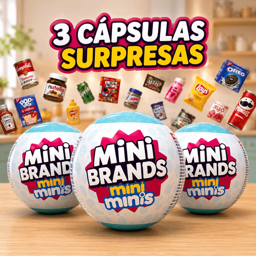 Kit 3 Bolinhas Surpresa Mini Brands Da Geladeira Fill The Fridge Mini Minis
