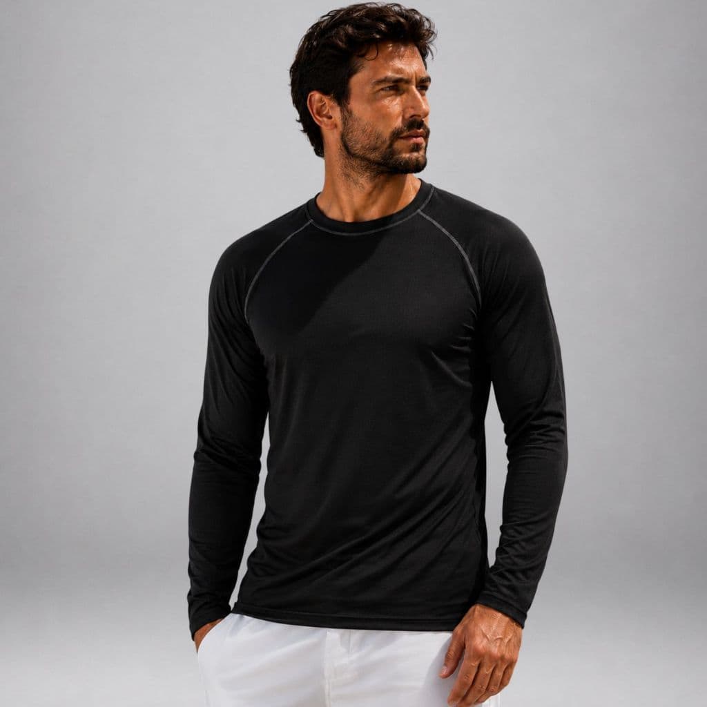 Camisa Térmica Masculina Manga Longa Proteção UV50+ Segunda Pele Dry Fit Academia Praia Ciclismo Pesca Savancini