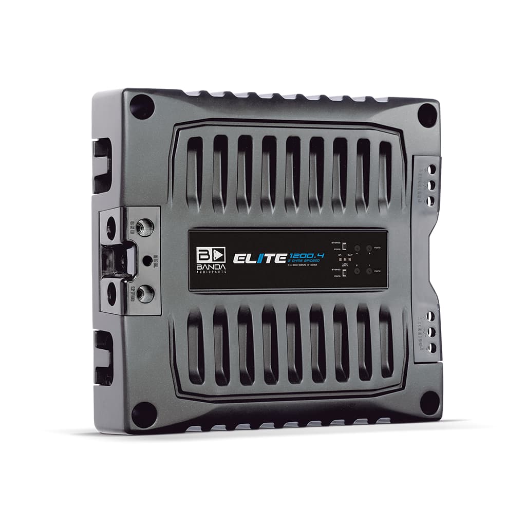 Modulo Amplificador Potencia Banda Elite 1200.4 2 ohms 1200rms 4 canais Som Automotivo