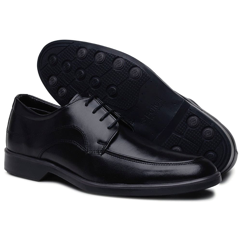 Sapato Social Derbi Classico Masculino Bertelli Preto Conforto Estilo Durabilidade em Couro Vegano Premium Envio Rapido