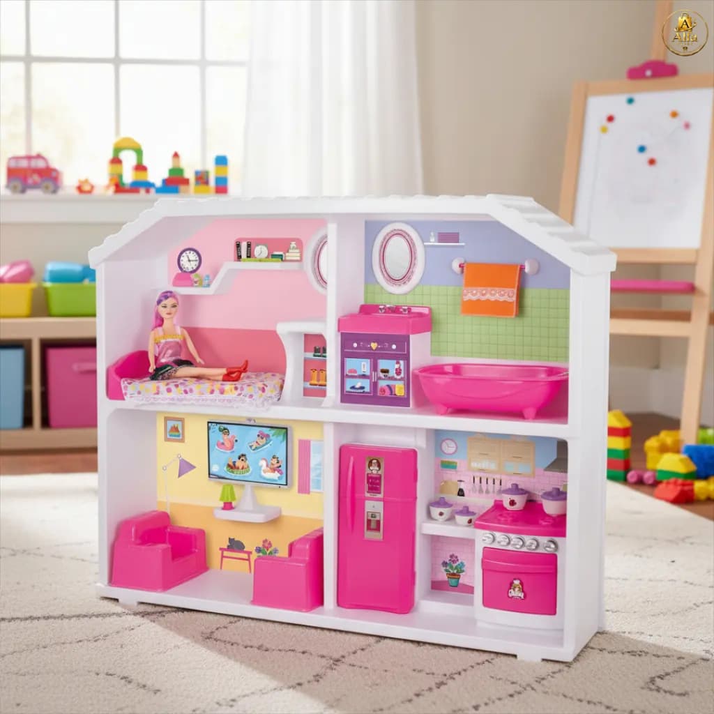 Cozinha Infantil Brinquedo Rosa Compacta Educativa Bate Panela Mini Fogao Criança