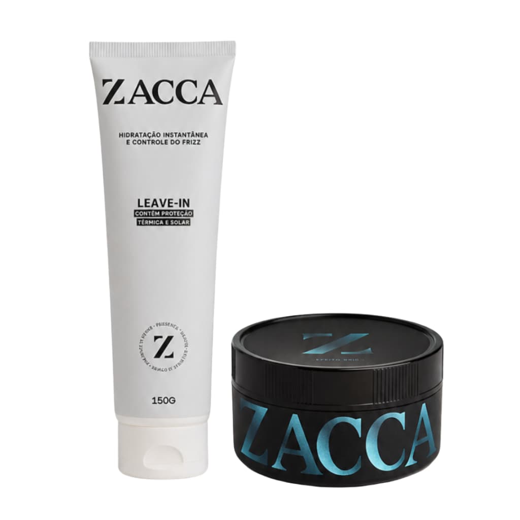 Kit Leave In E Cera Modeladora Efeito Teia Zacca Fixacao