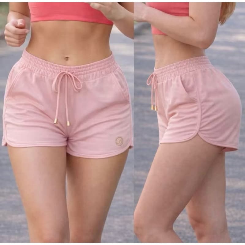 Short Fitness Feminino Academia Treino Corrida com Bolso Cordão Ajustável Bermuda Esportiva Premium Confortável
