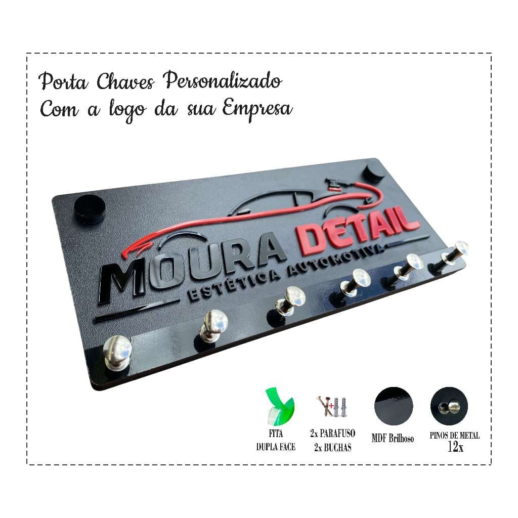 Porta Chaves Personalizado com a Logo da Sua Empressa