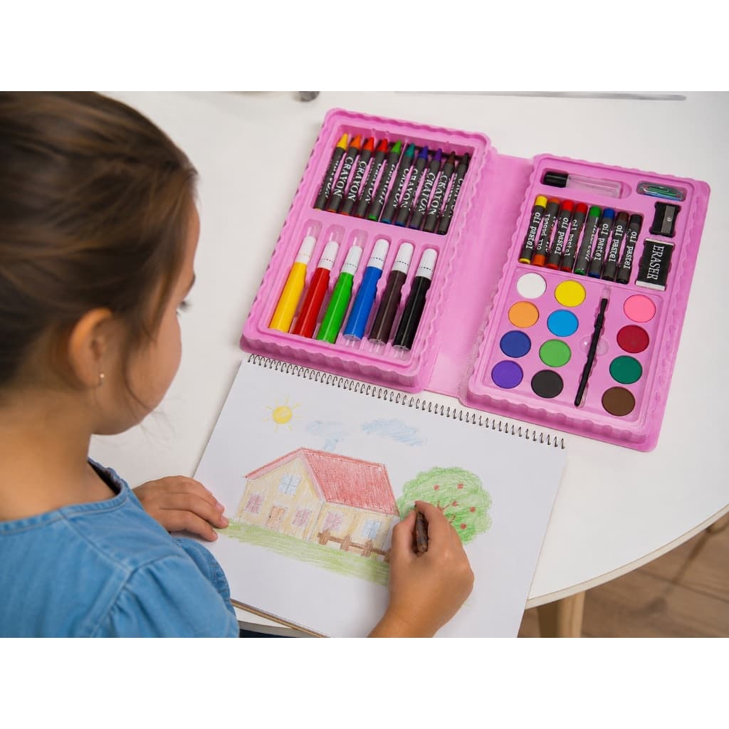 Kit Escolar Maleta De Pintura Kit Escolar Infantil 31 Pçs Para Pintar Volta Às Aulas Lápis de Colorir Canetinhas