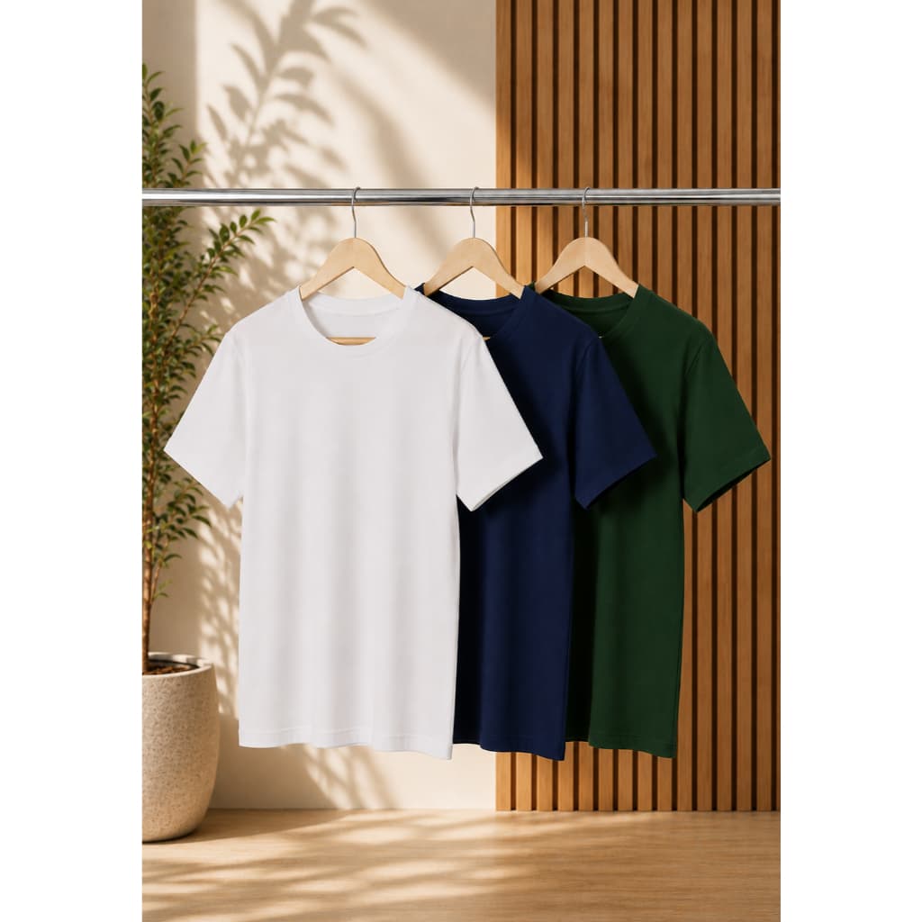 Kit 3 Camiseta Unissex 100% Algodão 26.1 Camisa Lisa Premium Treino Academia