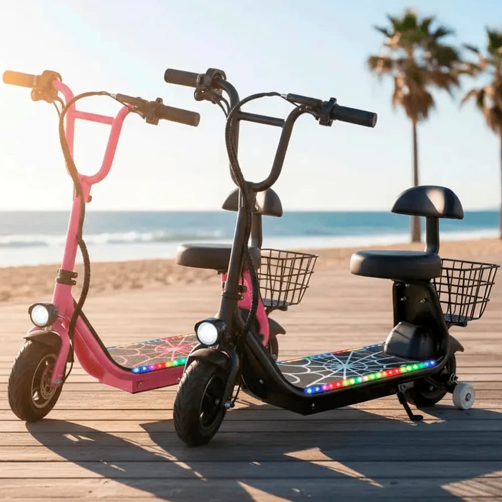 Patinete Elétrico Infantil Speed XSD Homem-Aranha 350W 18km 3 Velocidades Suporta 80kg Autonomia12km
