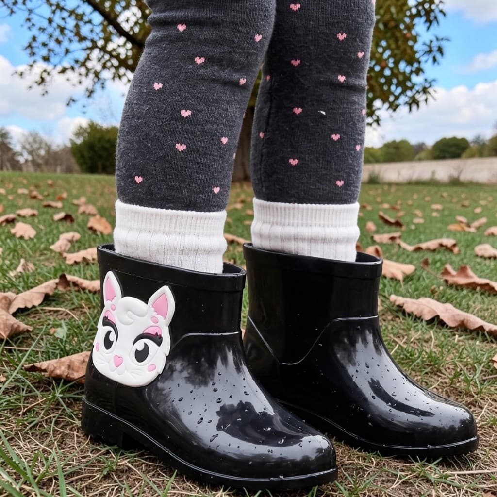 Galocha Infantil Menina Bebê Gatinha Botinha De Chuva Inverno Original Envio Imediato
